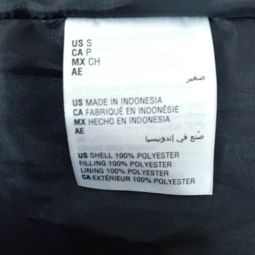 Charter Club Quilted Vest S Black Red Rose 734 - Picture 7 of 8